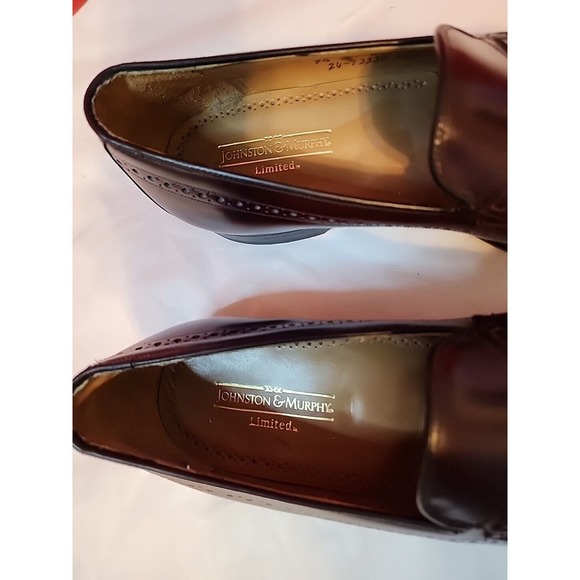 Johnston & Murphy Limited Men\'s Size 9.5 D/B 10462 Burgundy Loafers Tassels Kilt main image 9